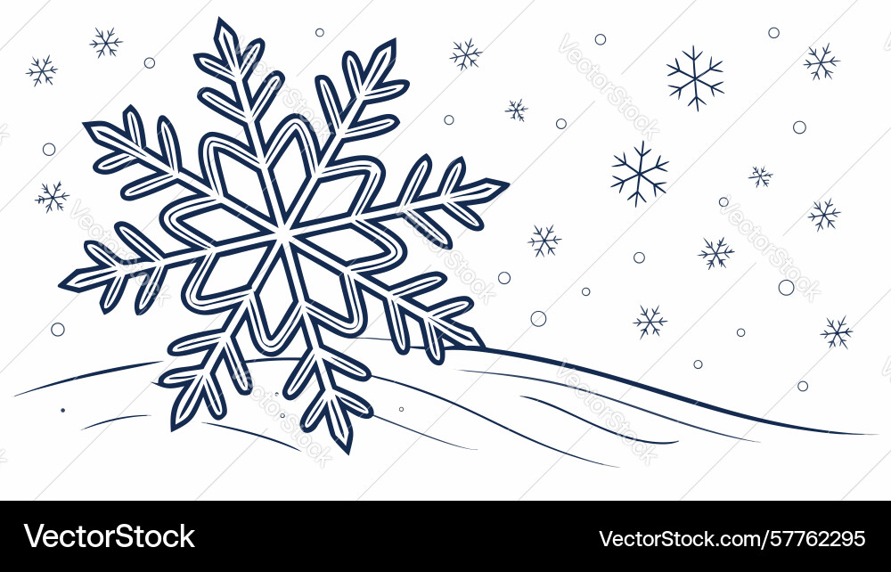 Intricate snowflake design art generative Vector Image