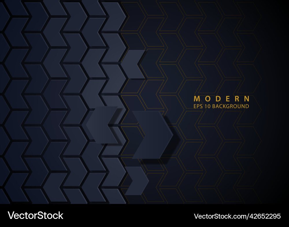 Luxurious abstract circle background with golden Vector Image