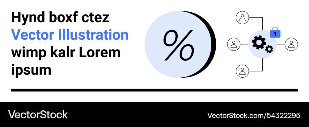 Moderne Grafik mit Prozentsymbol Vektorbild