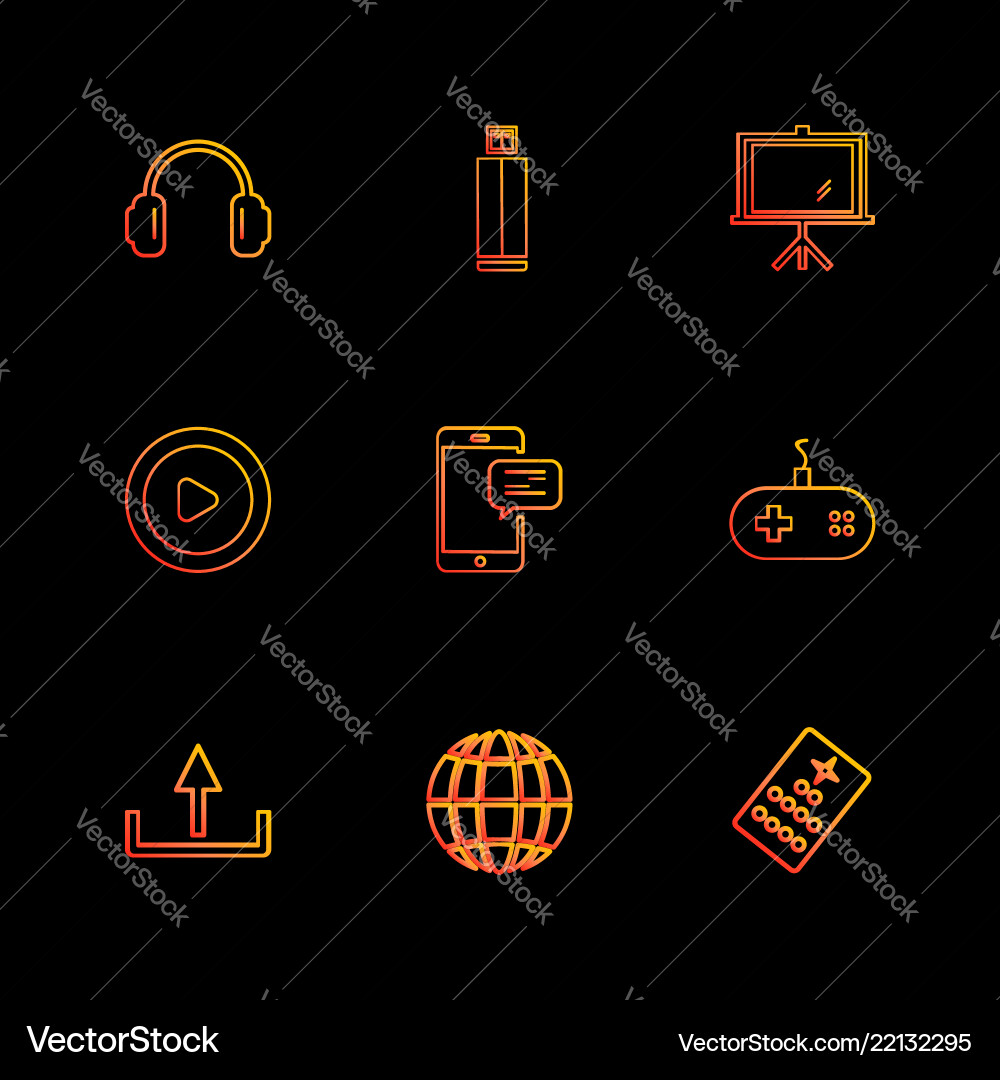 Multimedia camera user interface folders vector image