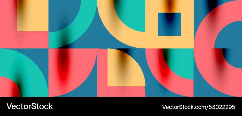Neo memphis geometric pattern with circles Neo memphis geometric pattern with circles vector image
