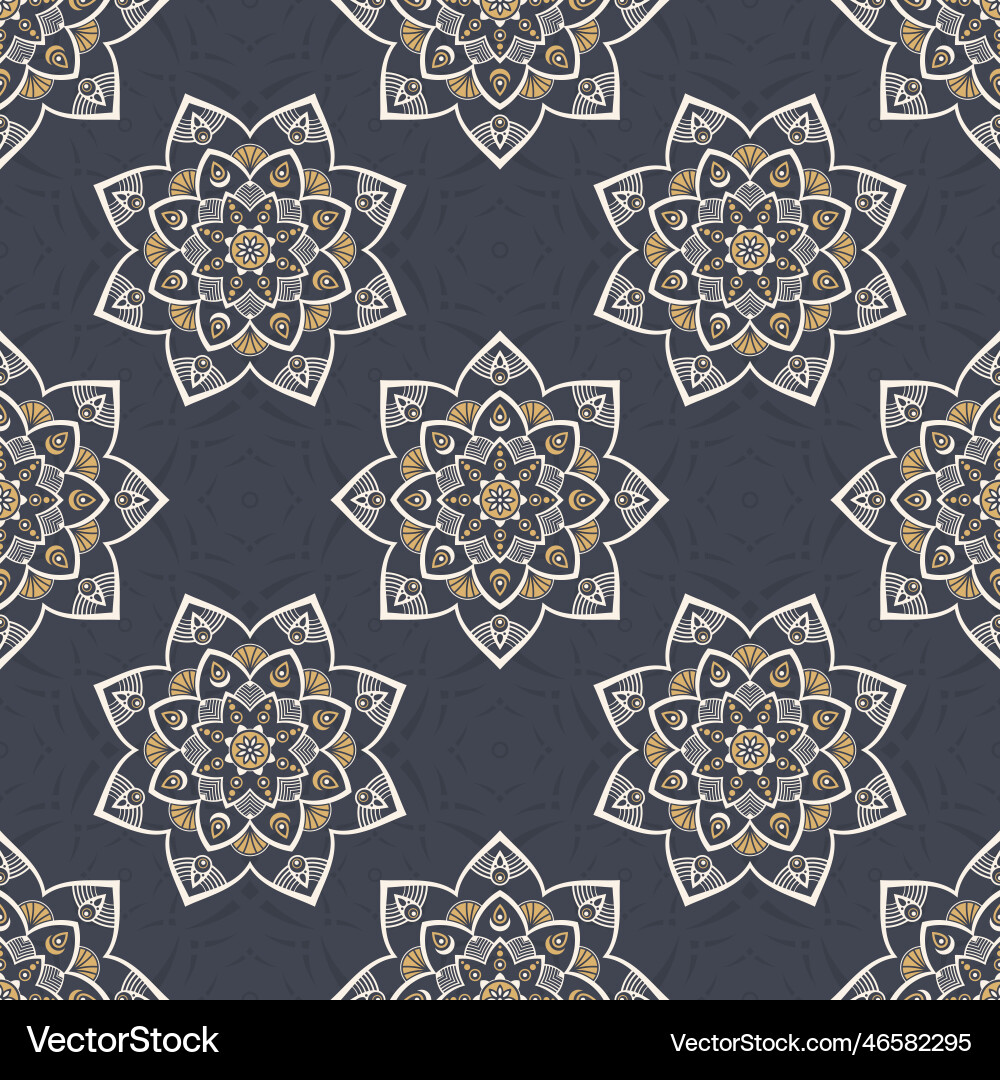 Seamless color pattern with mandala abstract Seamless color pattern with mandala abstract vector image