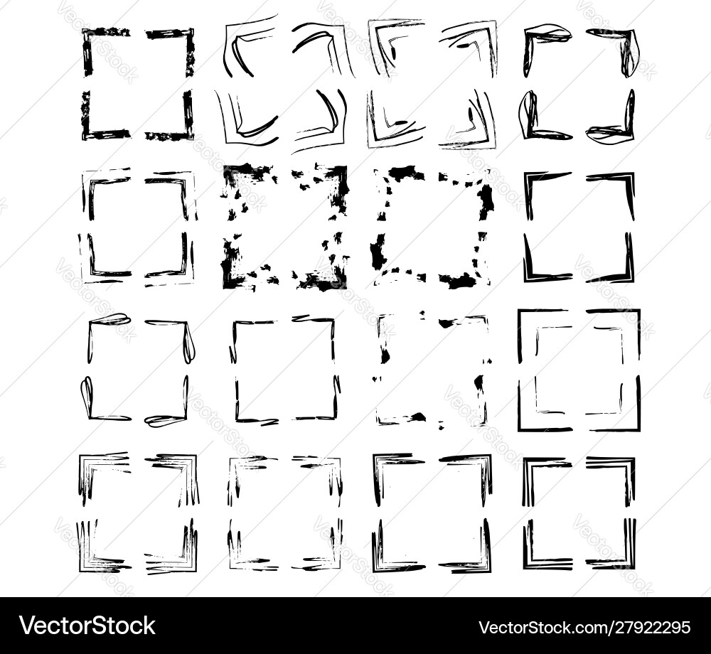 Set black frames empty borders signs Set black frames empty borders signs vector image