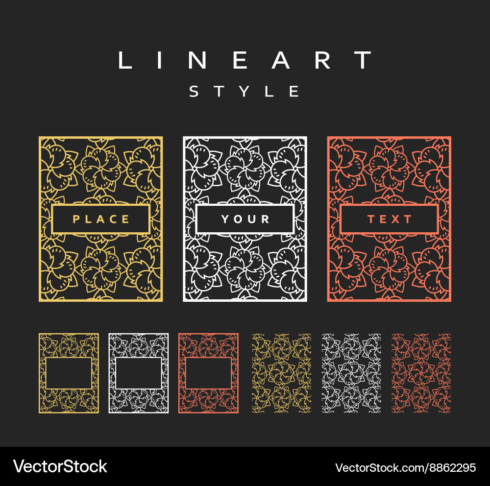 Set of design elements labels and frames Vector Image