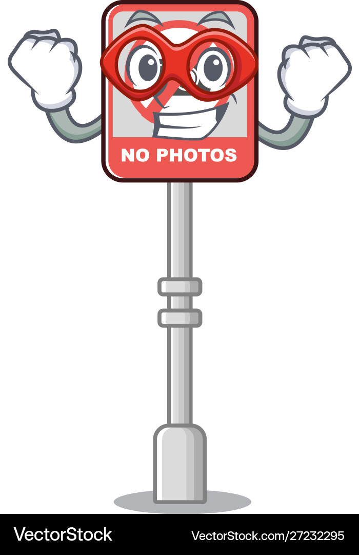 Super hero no camera with character shape vector image