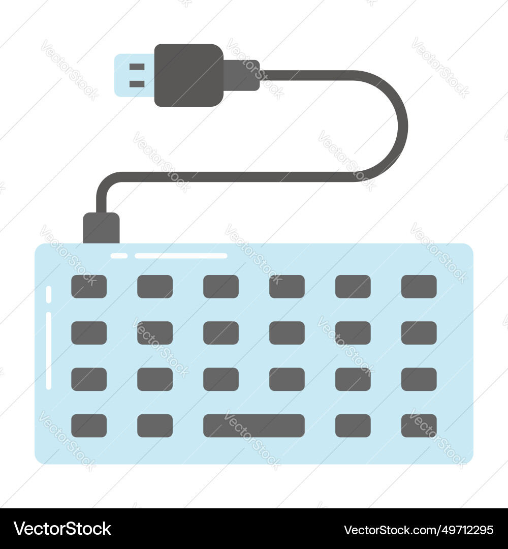 Trendy and editable design of keyboard computer Vector Image