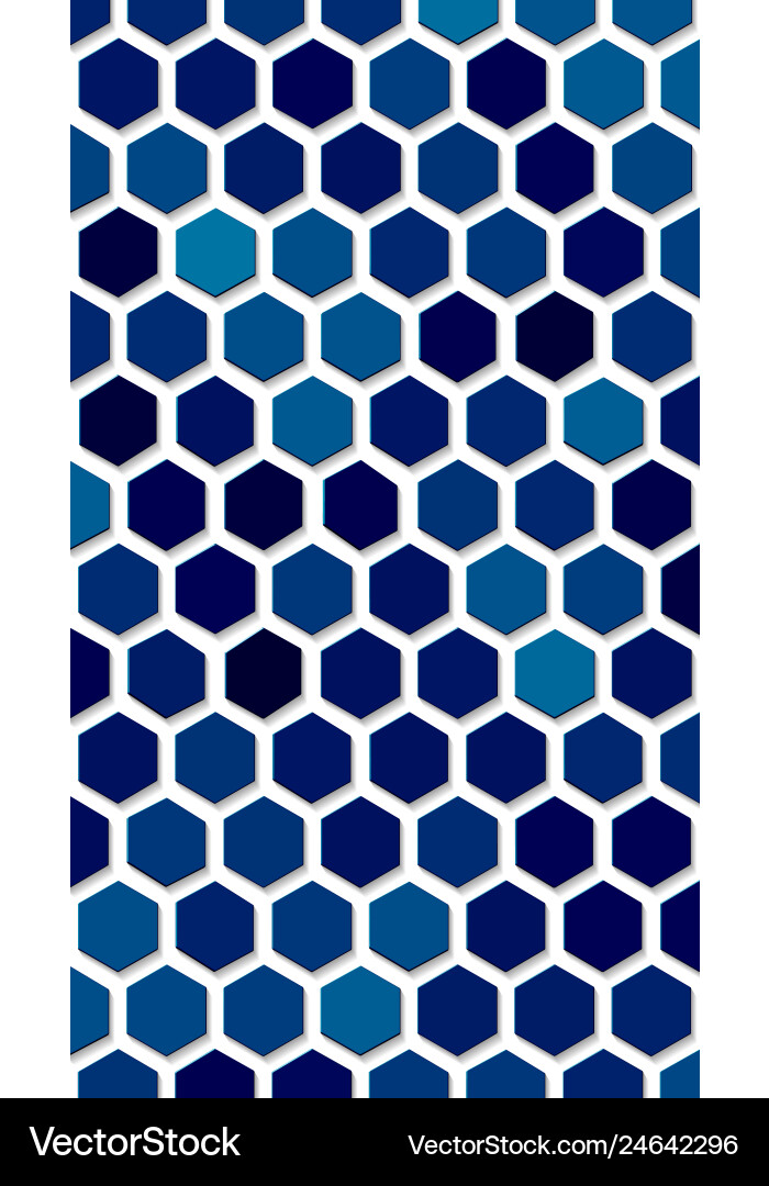 Blue hexagon texture hexagonal grid repeat Blue hexagon texture hexagonal grid repeat vector image