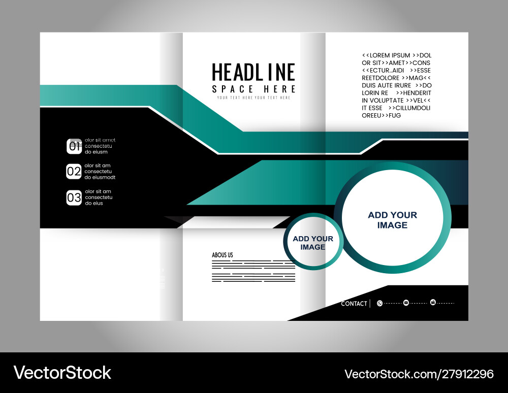 Brochure folder leaflet abstract element Brochure folder leaflet abstract element vector image