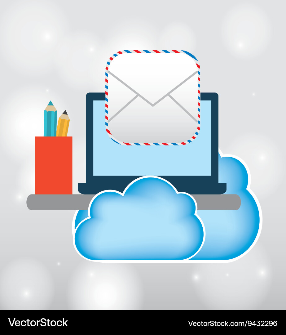 Cloud computing design vector image