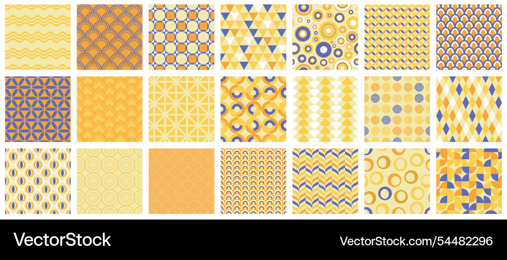 Collection of seamless colorful patterns vector image