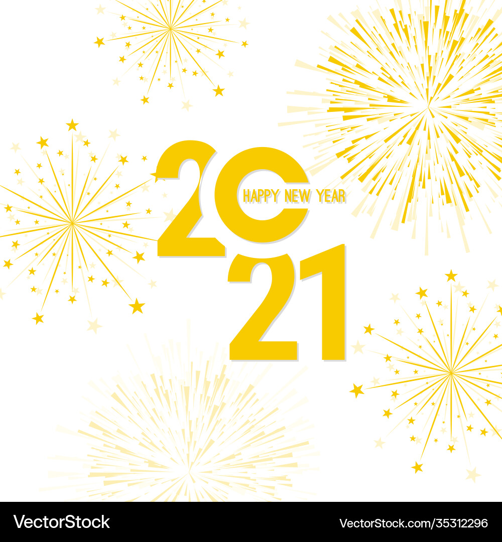 Creative happy new year 2021 Creative happy new year 2021 vector image
