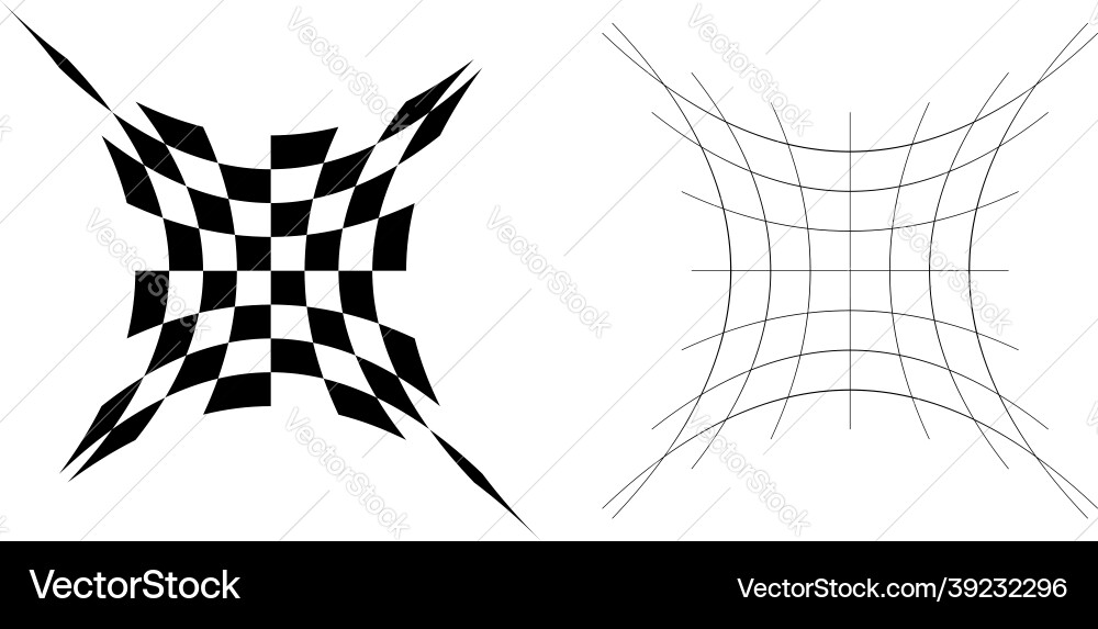 Distorted abstract geometric shape elements Distorted abstract geometric shape elements vector image