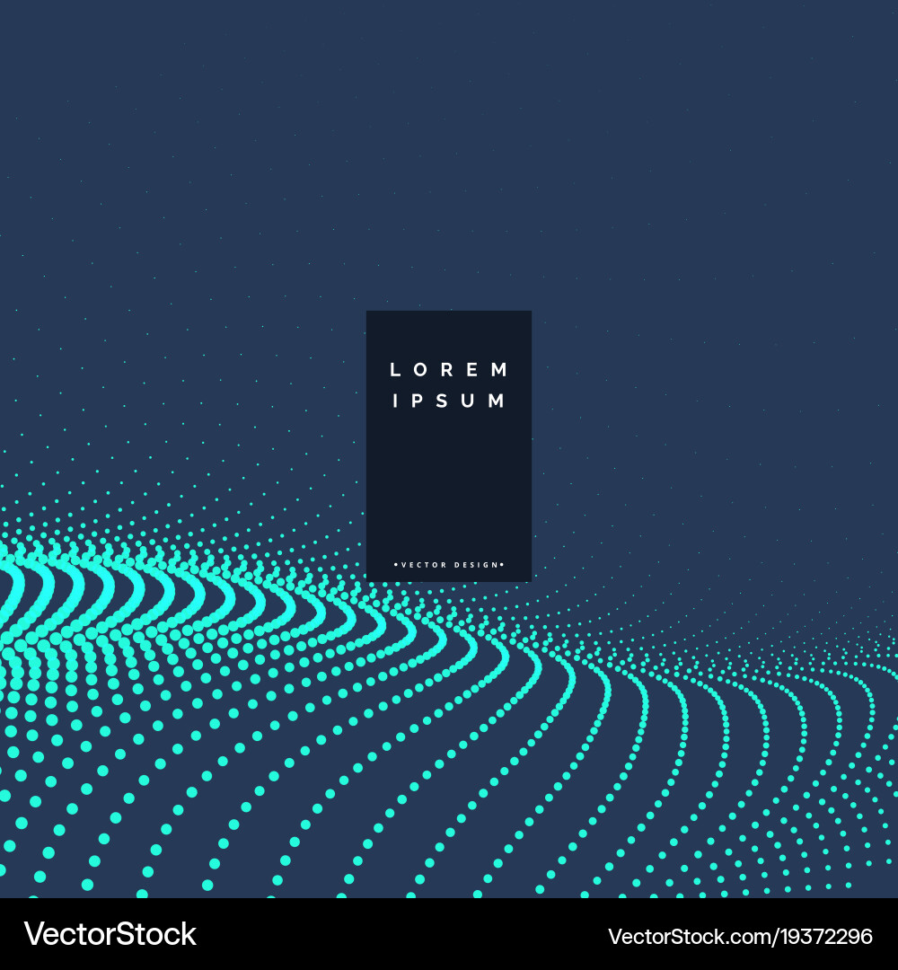 Dynamic Blue Particle Technology Background vector image