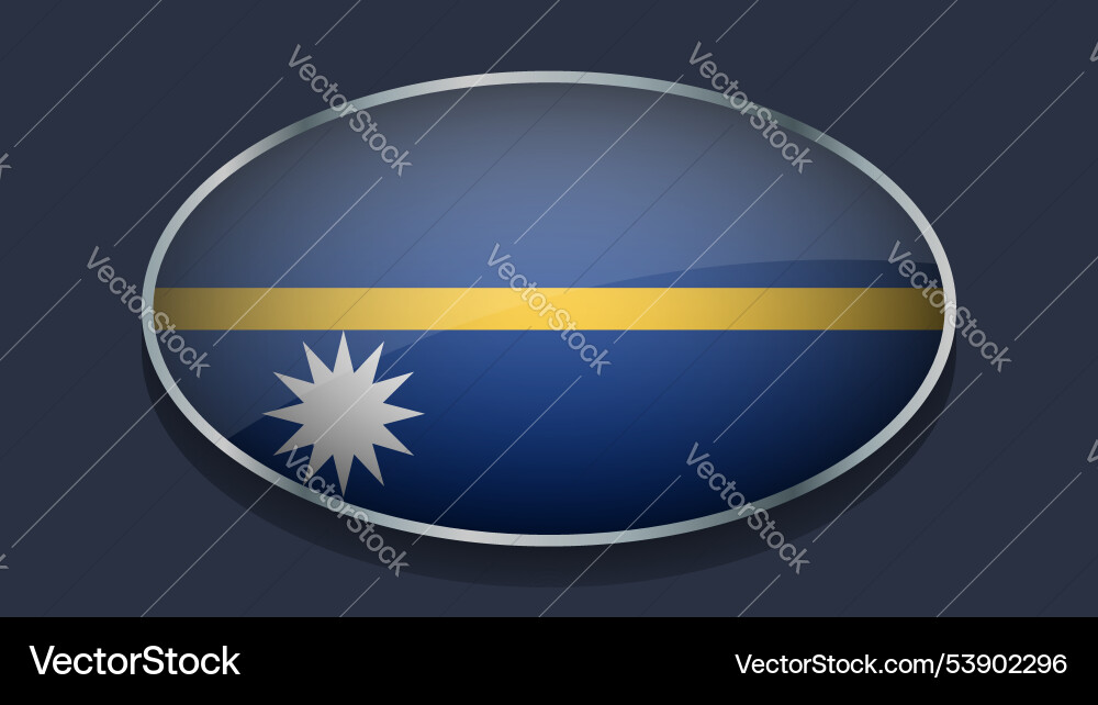 Eclipse shape of nauru flag with original color Vector Image