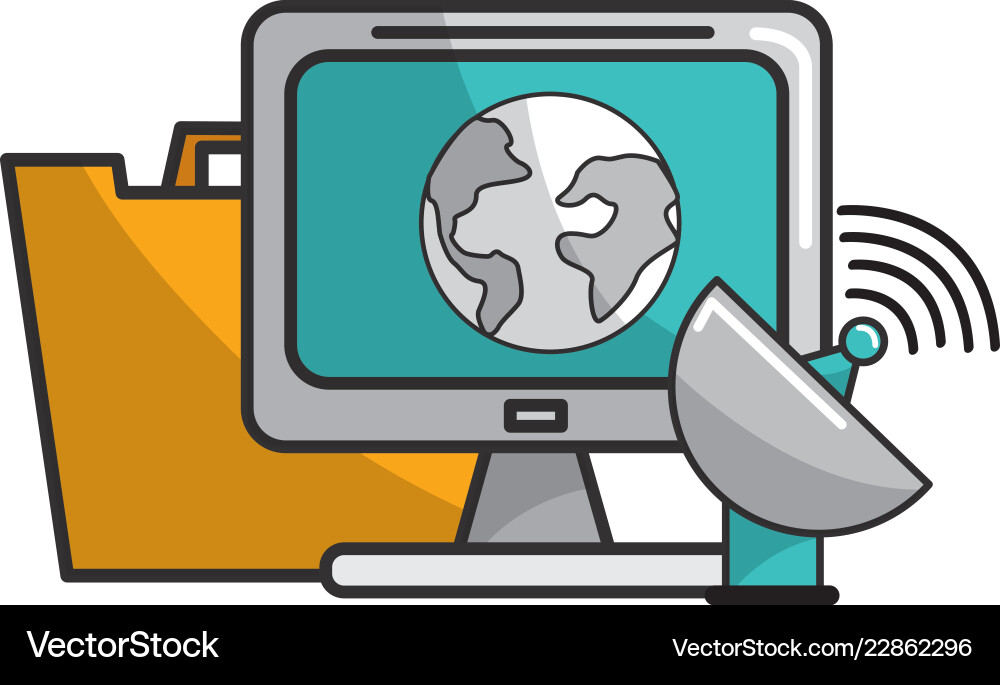 Isolated web hosting design vector image