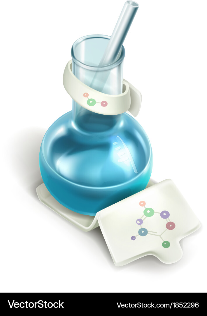 Laboratory Flask and Beaker Set vector image