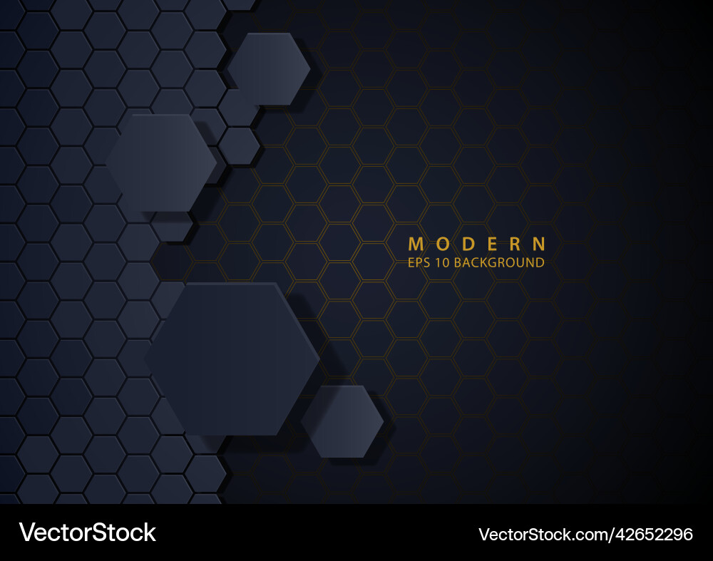 Luxurious abstract hexagonal shapes background Luxurious abstract hexagonal shapes background vector image
