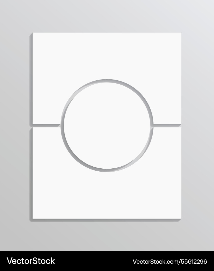 Moodboard template with circle frame in center vector image