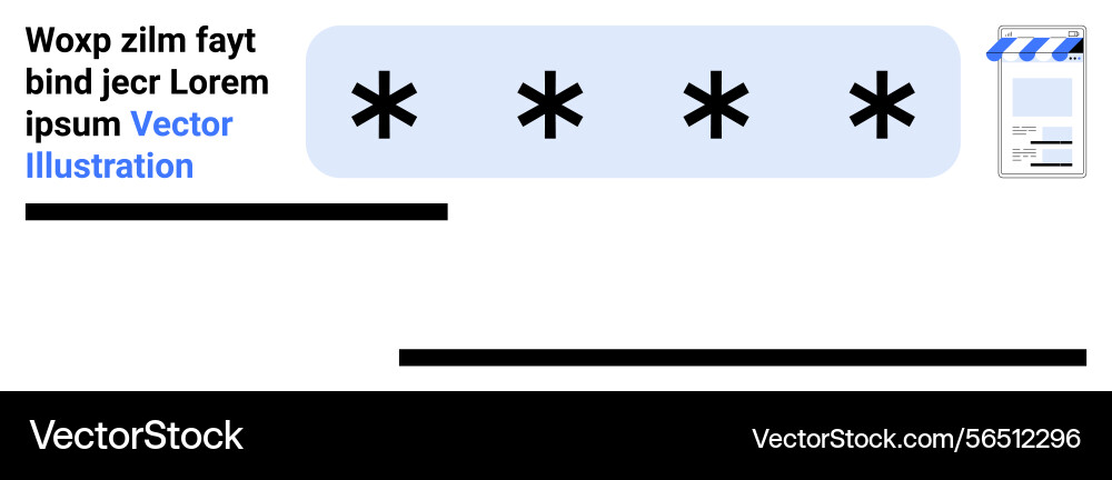 Passwort-Eingabefeld mit Sicherheits-Aterisks Passwort-Eingabefeld mit Sicherheits-Aterisks vektorbild