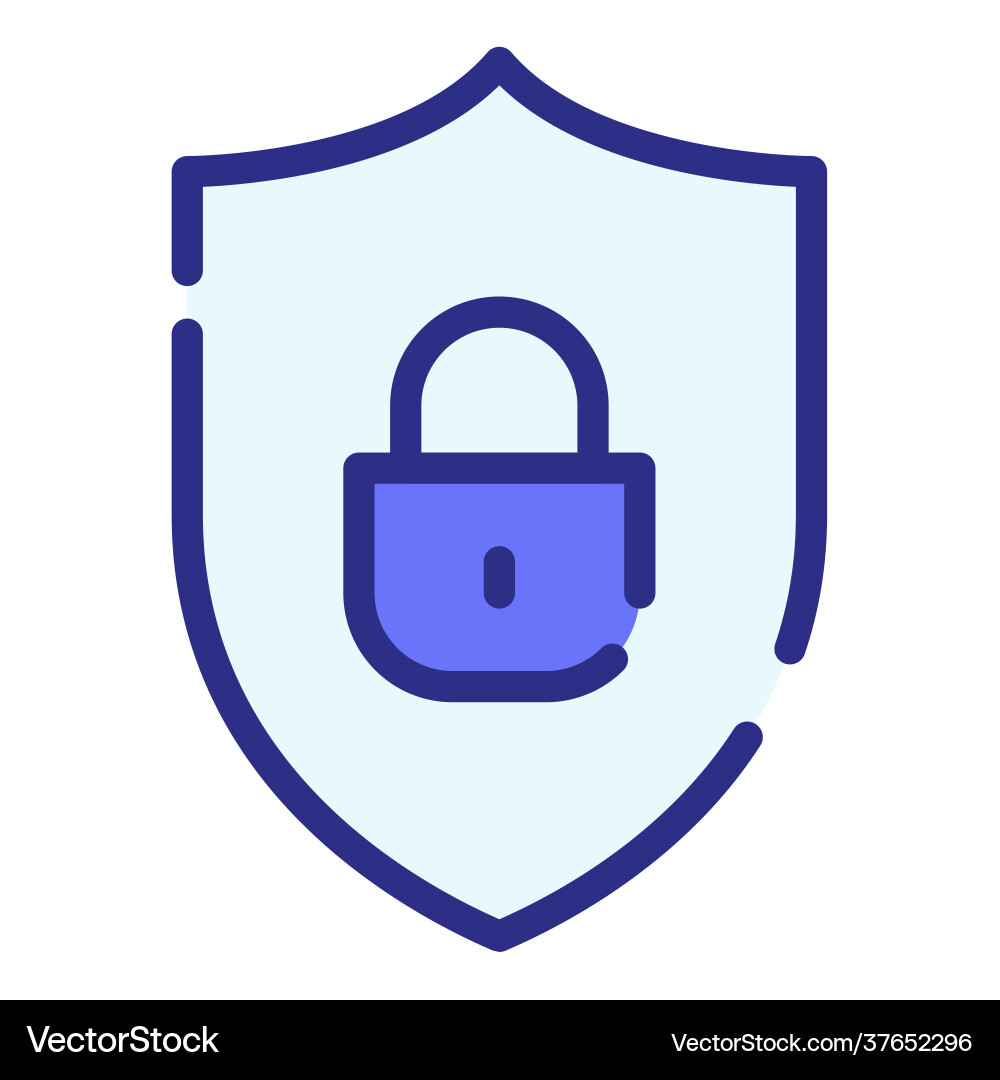 Secure shield trusted safe single isolated icon Secure shield trusted safe single isolated icon vector image