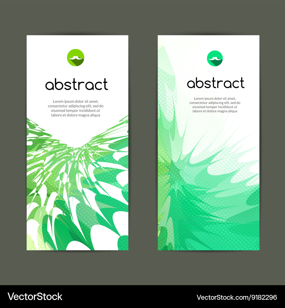 Set of polygonal triangular colorful geometric vector image