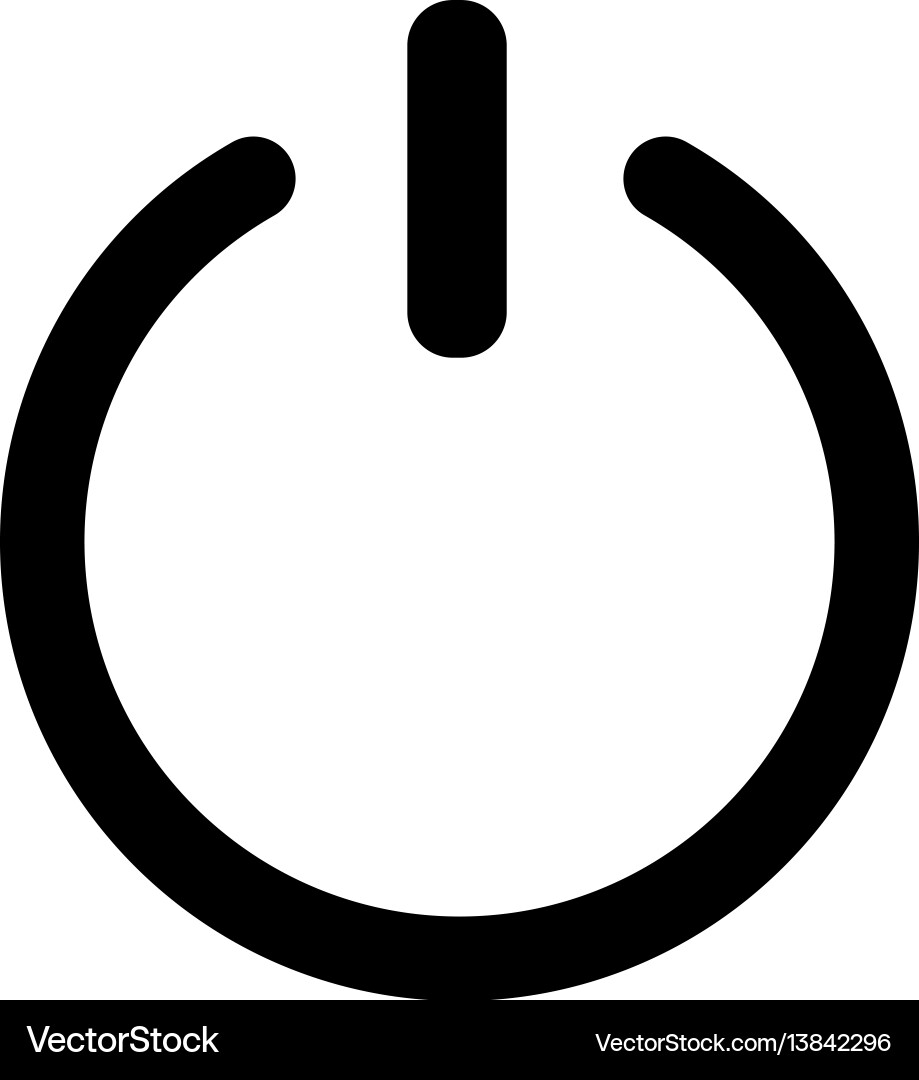 Shutdown Switch Icon - Stop Symbol vector image