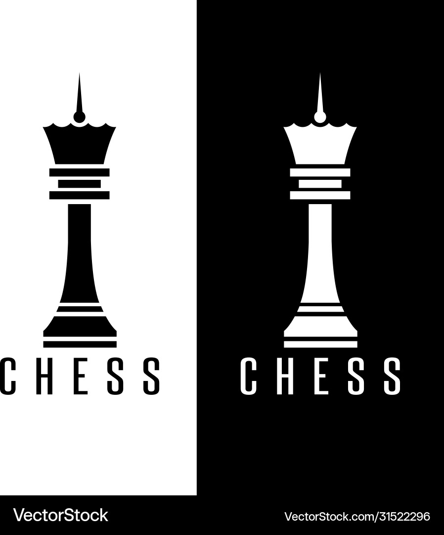 Simple chess figure queen design template Vector Image