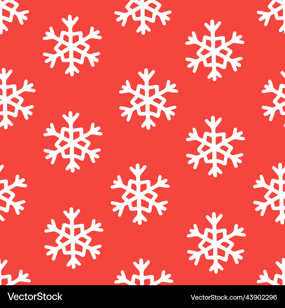 Snowflake simple seamless pattern cute back Snowflake simple seamless pattern cute back vector image