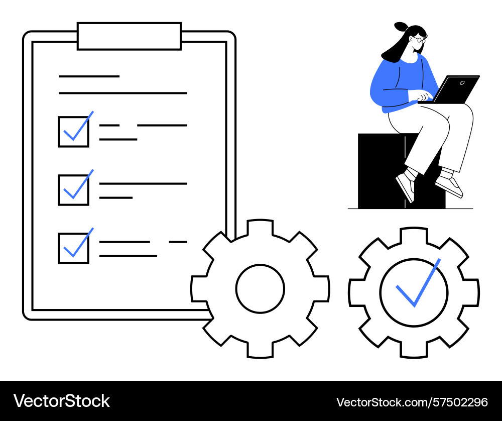 Task management and workflow organization Task management and workflow organization vector image