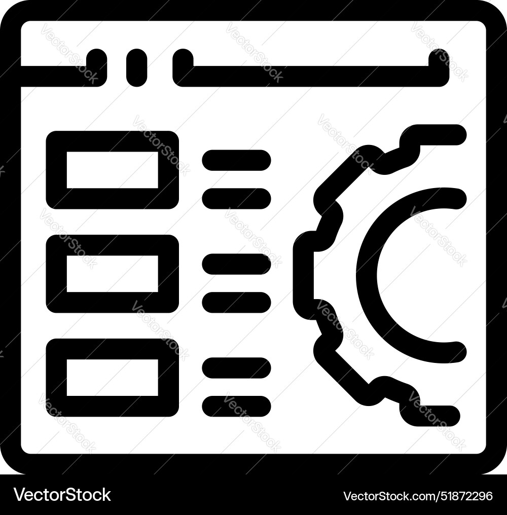 Website development optimization process vector image