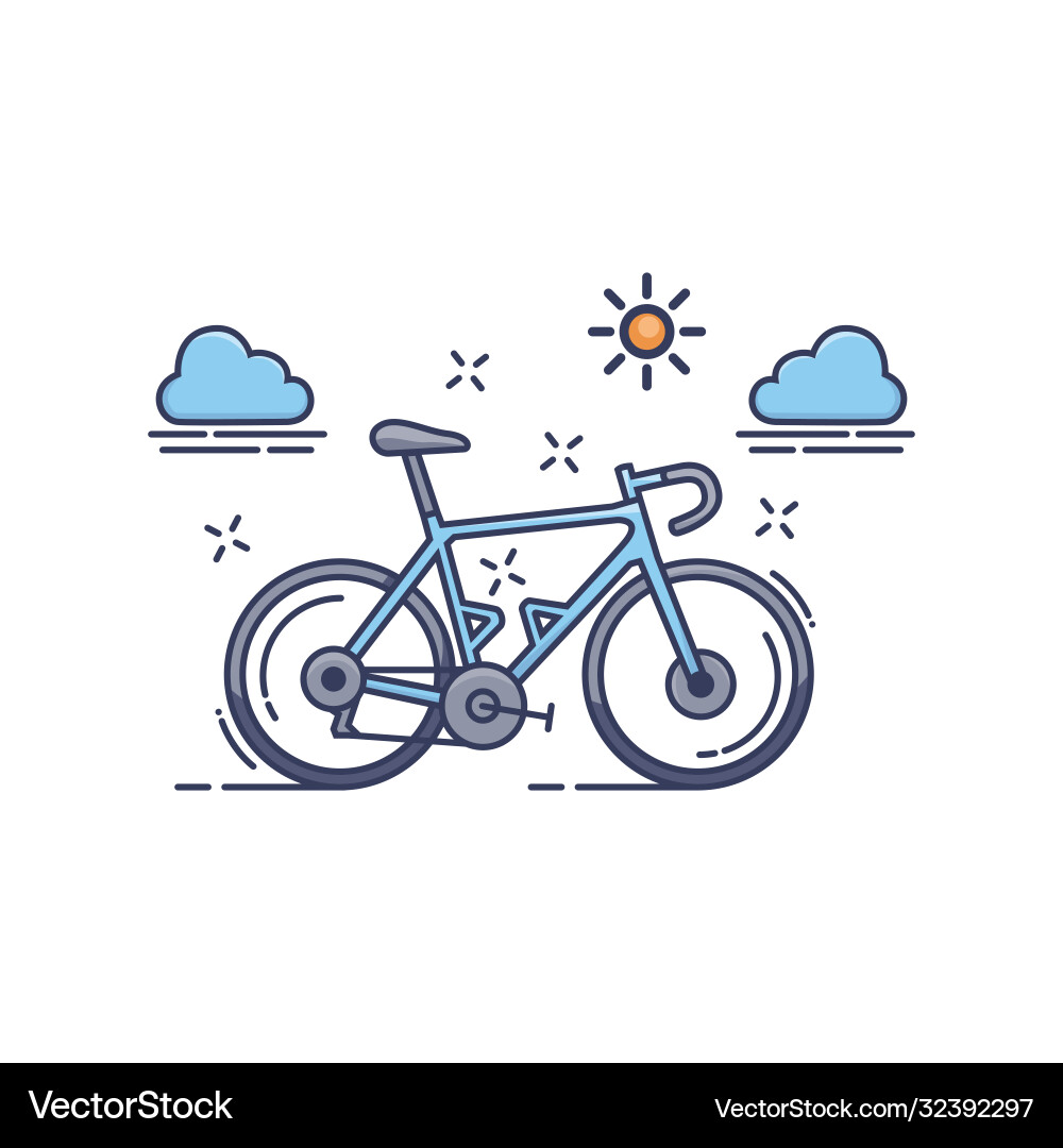 blaues Fahrradsymbol Blaues Fahrradsymbol vektorbild