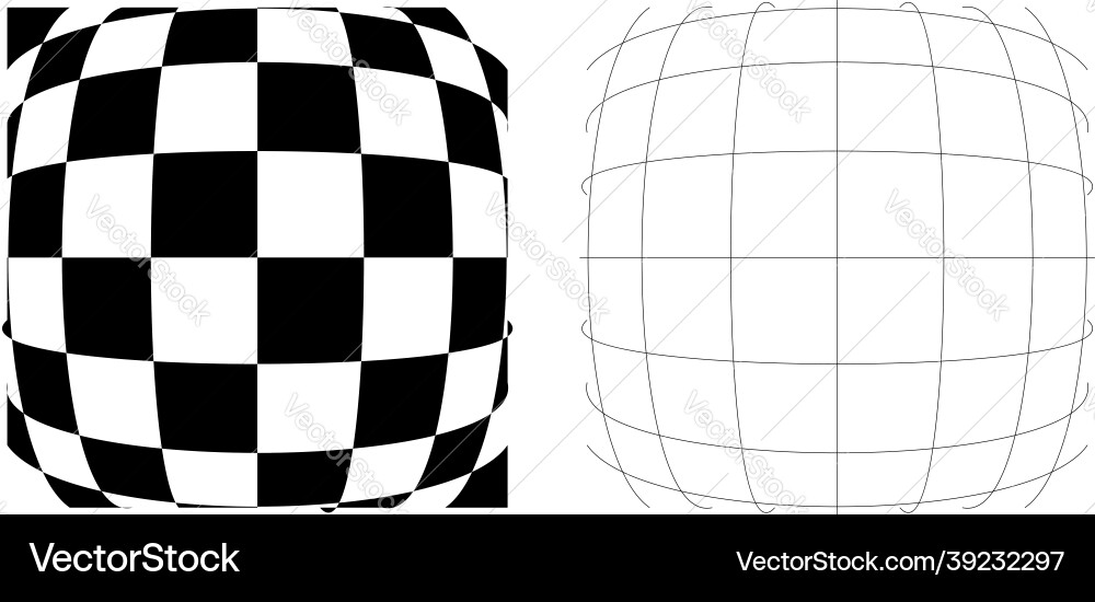 Distorted abstract geometric shape elements Vector Image