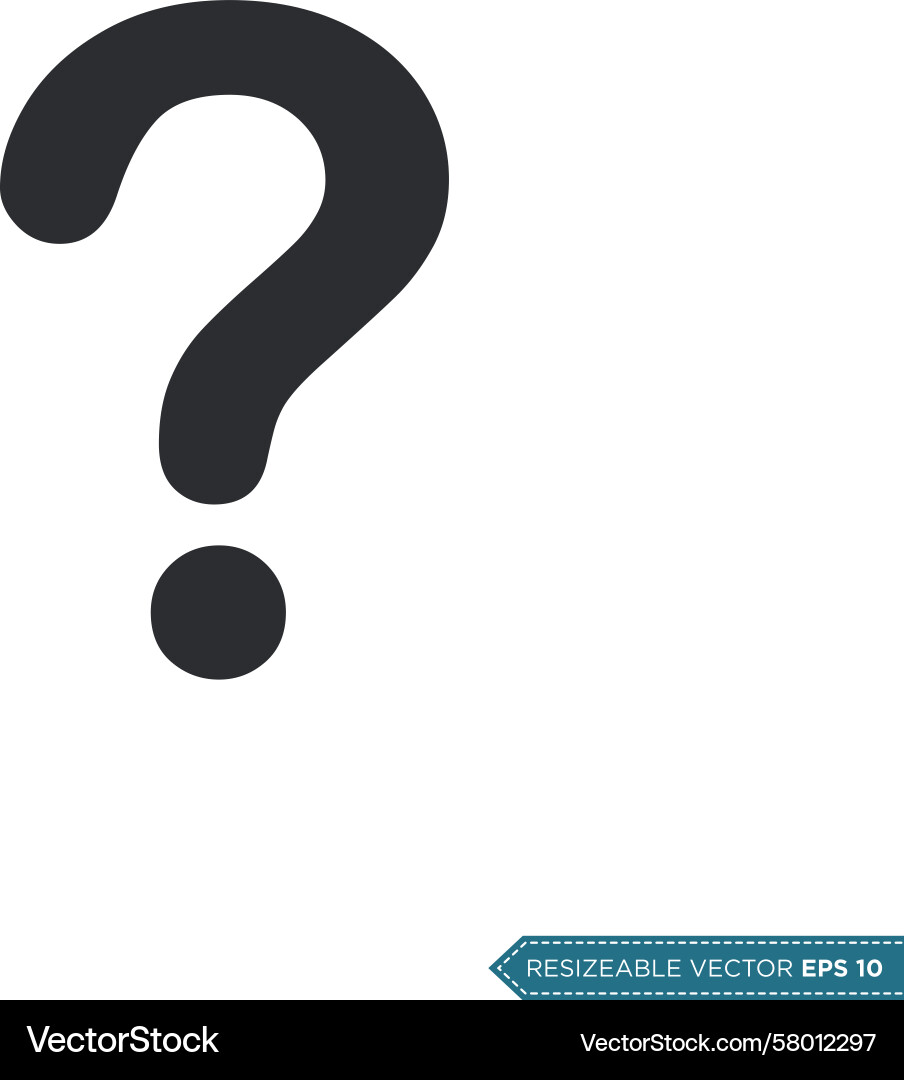 Question Mark UI Icon - Help or Query Vector Image
