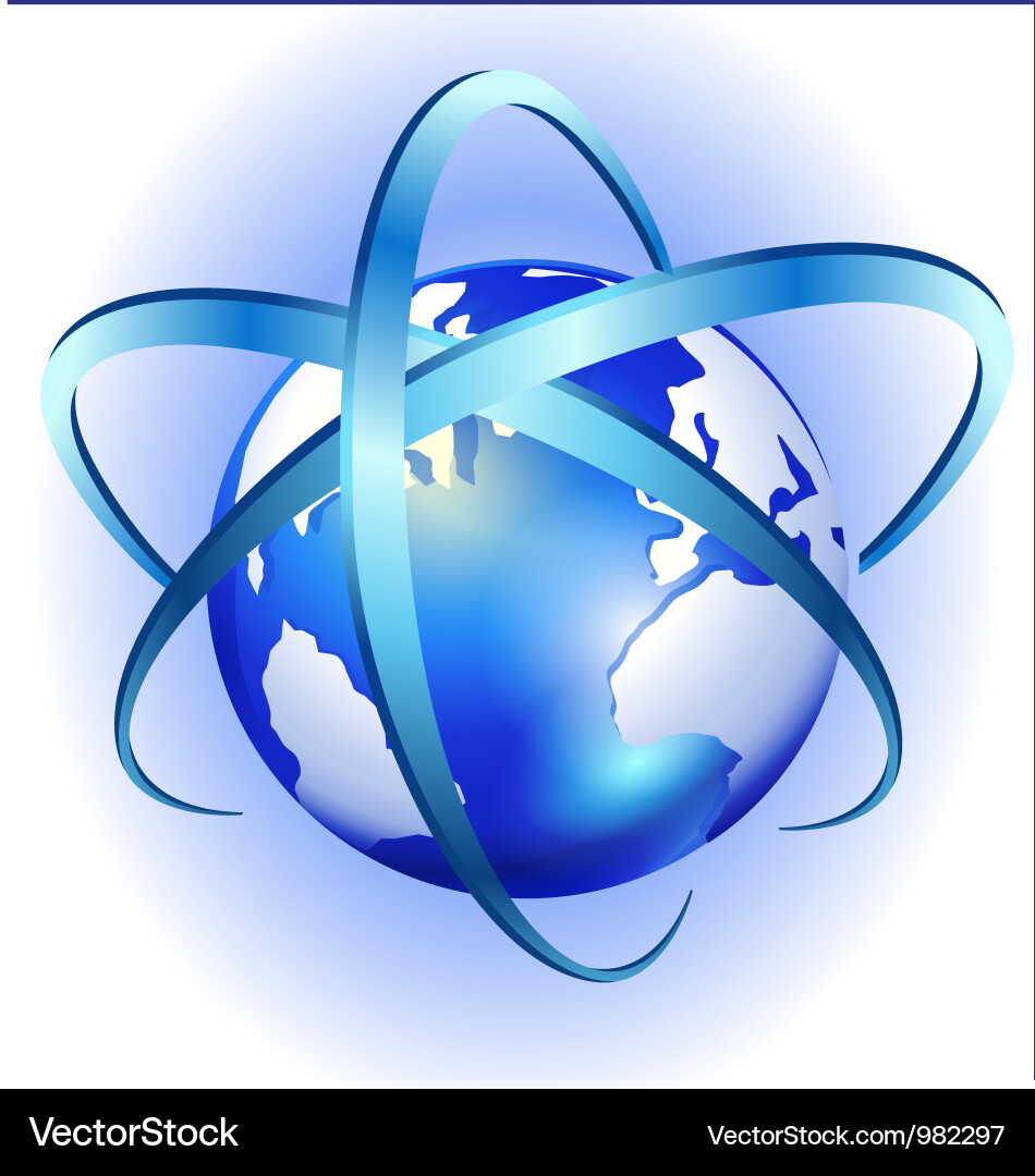 Rotating Globe Symbol Vector Image