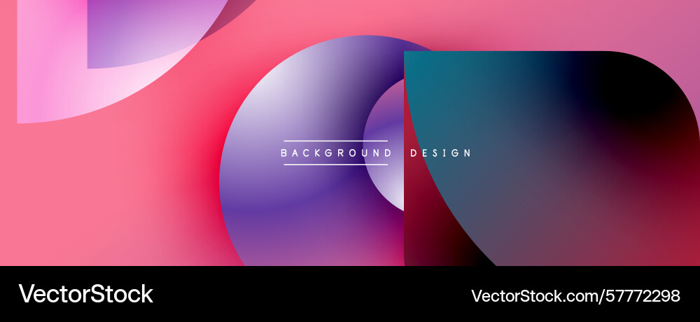Abstract geometric shapes overlap creating Vector Image