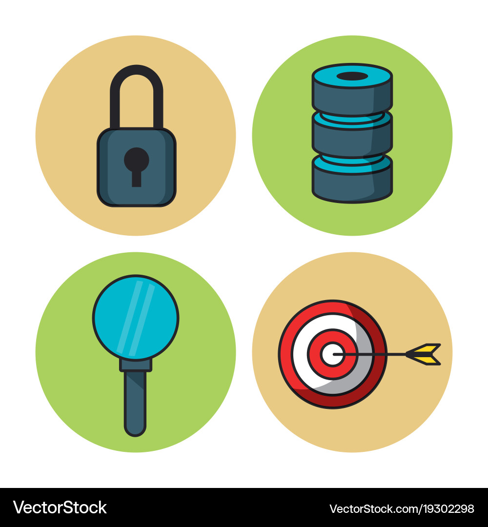 Big data icons Vector Image