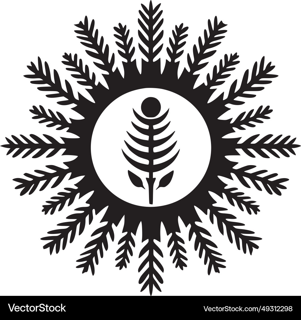 Boho - black and white Vector Image