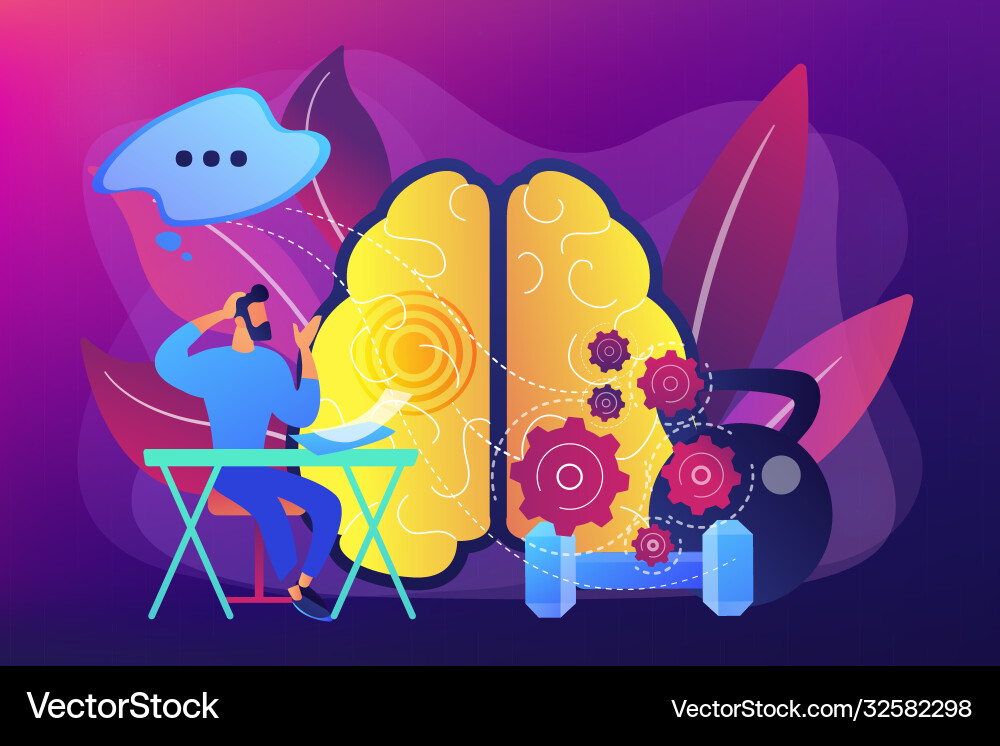 Brain and memory training Brain and memory training vector image