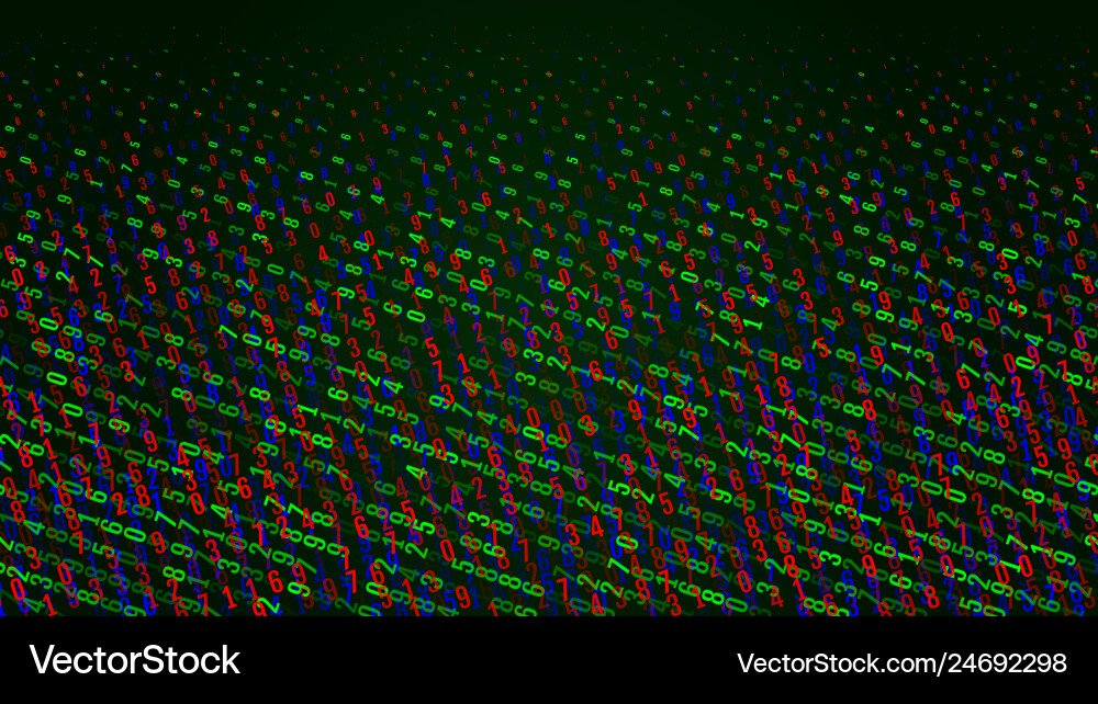 Digital decimal code matrix background Digital decimal code matrix background vector image