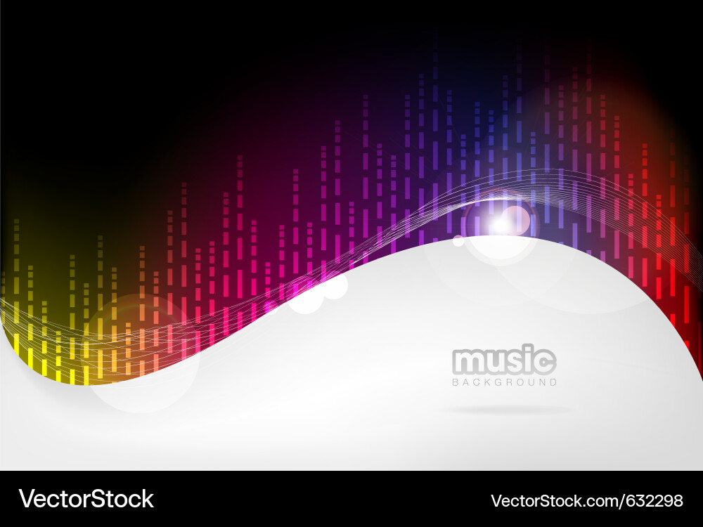 Dynamic Music Spectrum Background Vector Image