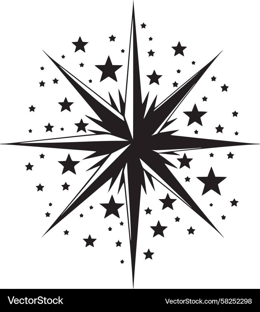 Dynamic Starburst Pattern Vector Image