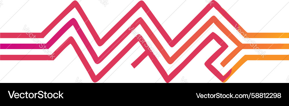 Dynamic wavy line pattern design Vector Image