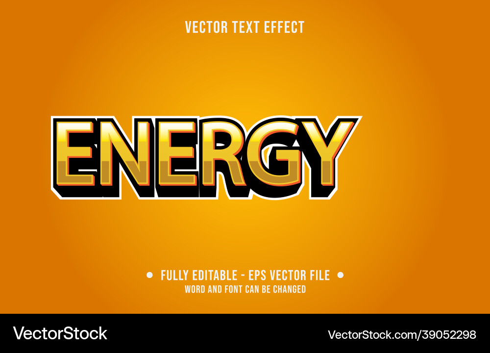 Editable text effect gradient style for digital Vector Image
