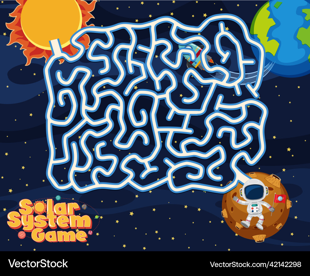Game template with space theme background Game template with space theme background vector image