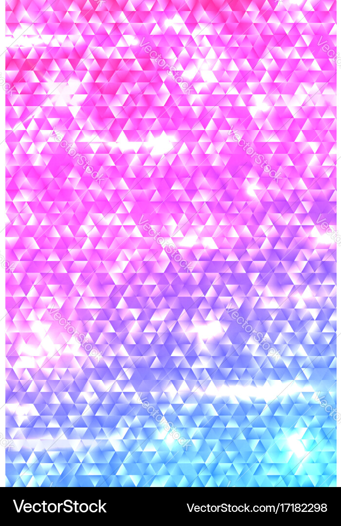 Glowing vertical gradient triangle background Vector Image