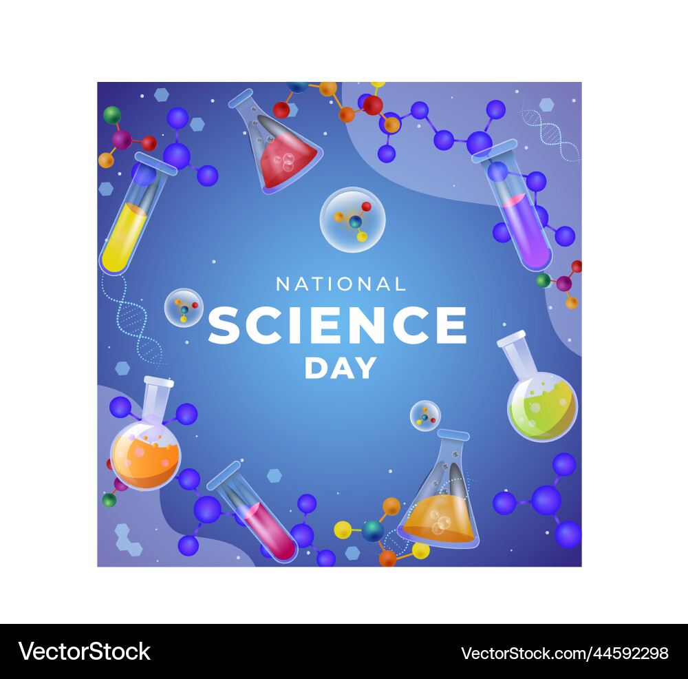Gradient world science day Vector Image