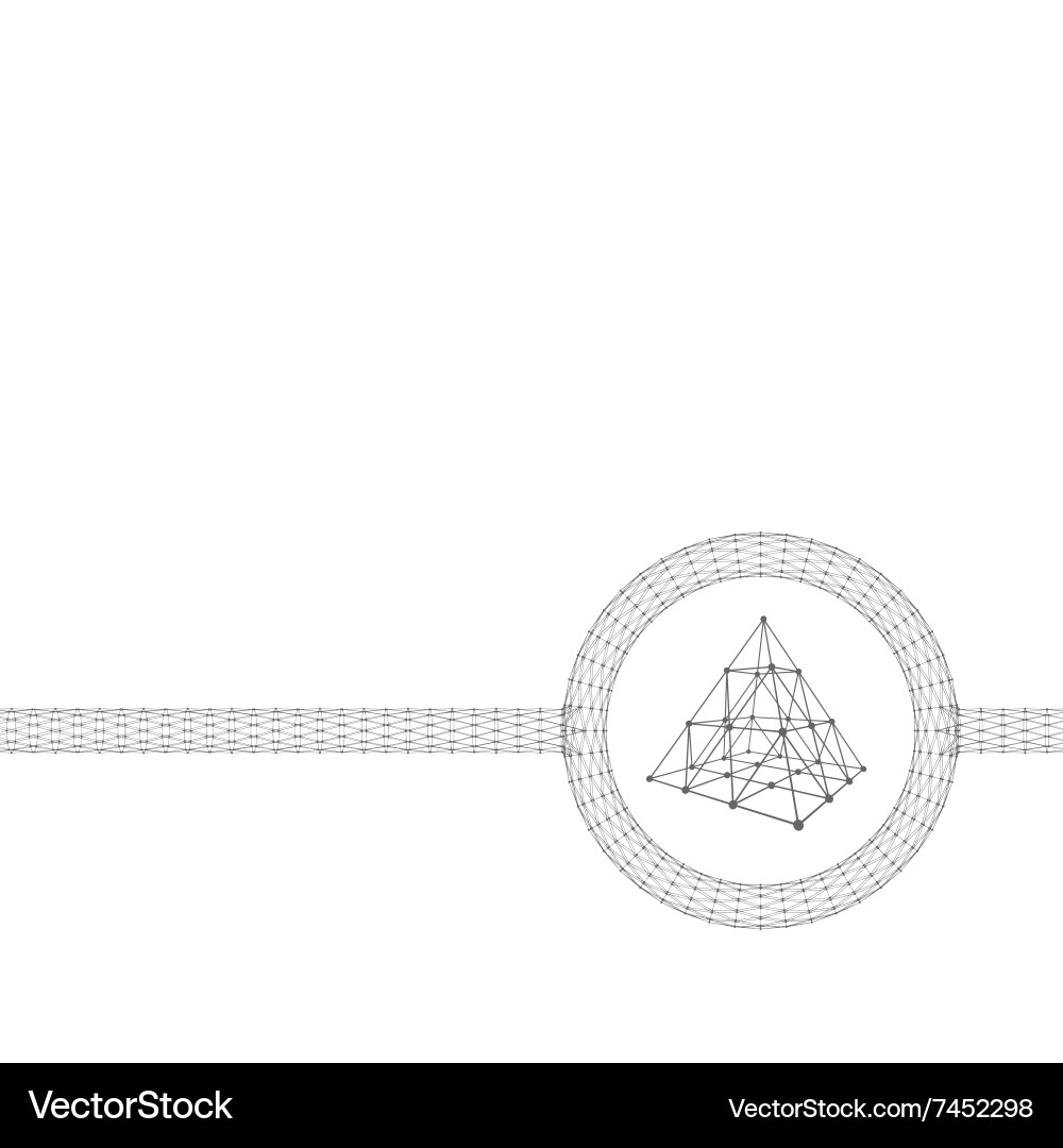 Mesh polygonal background scope of lines and dots vector image