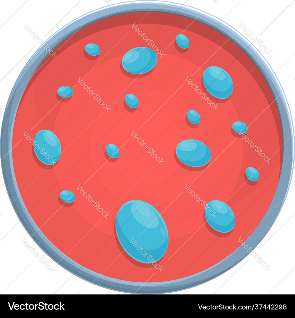 Petri dish blood icon cartoon style Petri dish blood icon cartoon style vector image