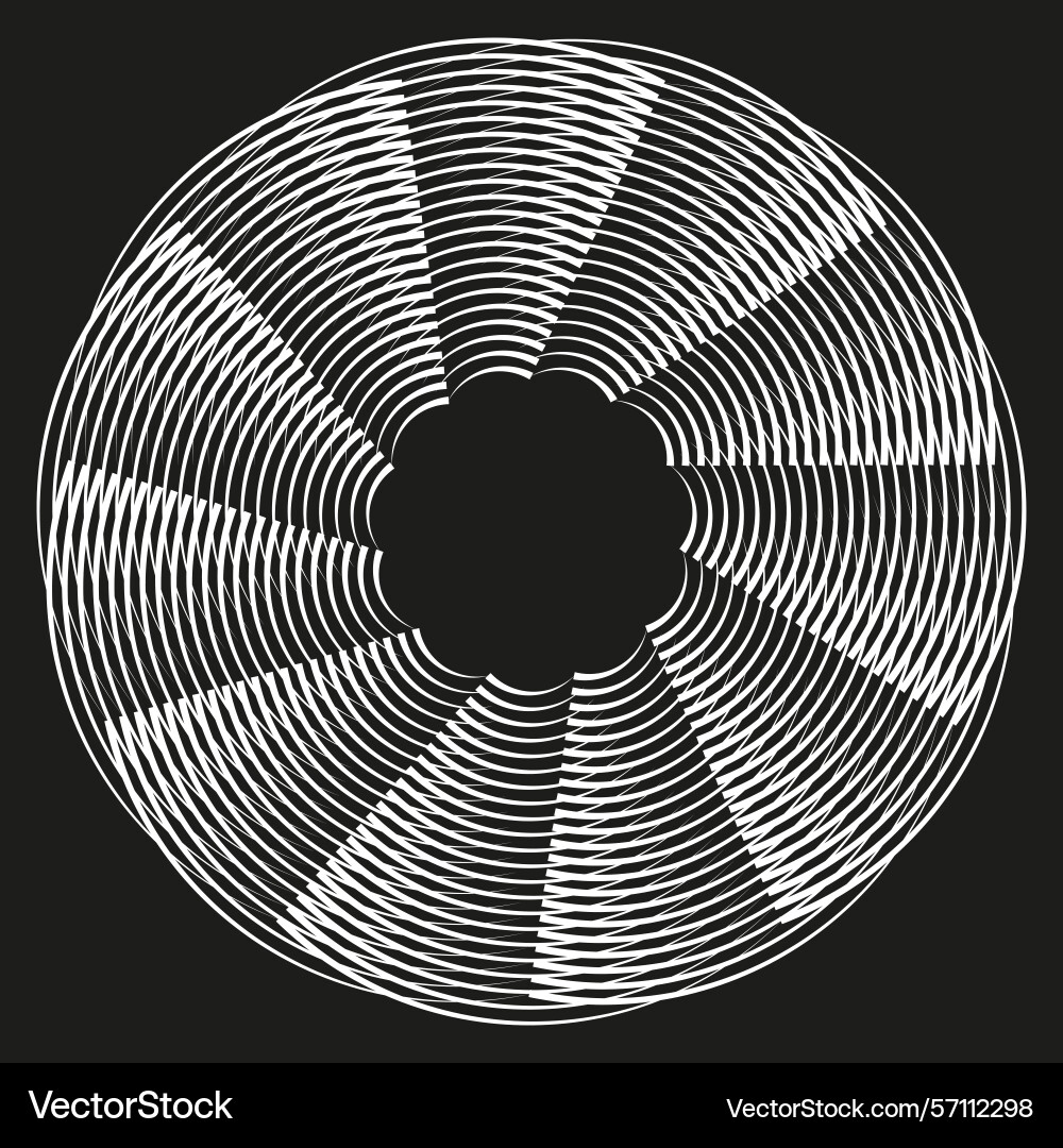 Radial line circle abstract fan symbol dynamic Radial line circle abstract fan symbol dynamic vector image