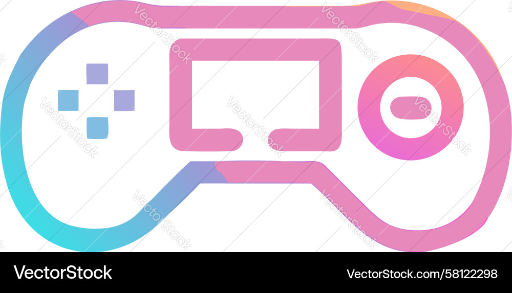 Retro Game Controller Icon Vector Image